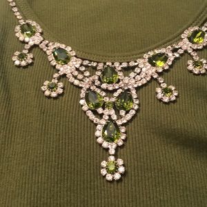 RARE TOP WITH CRYSTAL NECKLACE